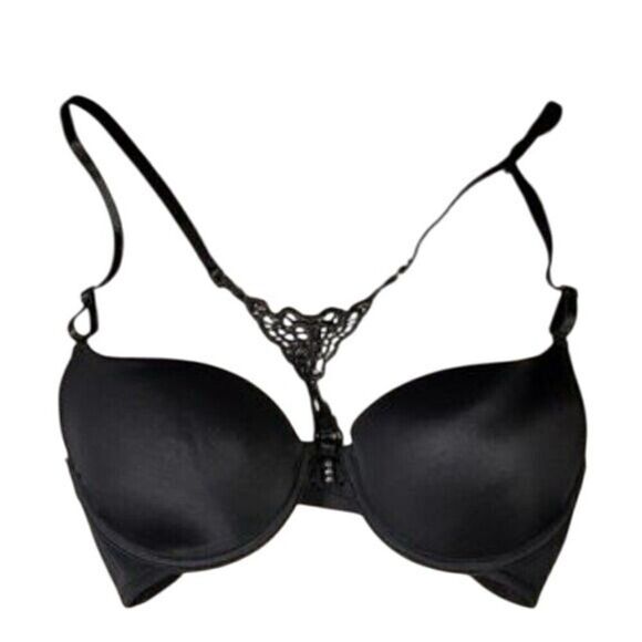 Hers by Herman Black Racerback Bra Sz 34B - Picture 1 of 7